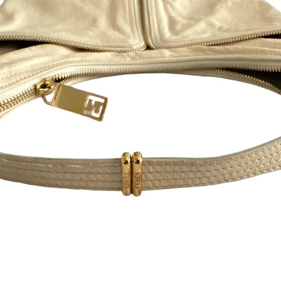 FENDI Zucca Zip Hobo Shoulder Bag - Picture 8 of 9